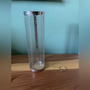 New Stainless Steel Circular Grill Cage 11.75x3.5” with a Hook
